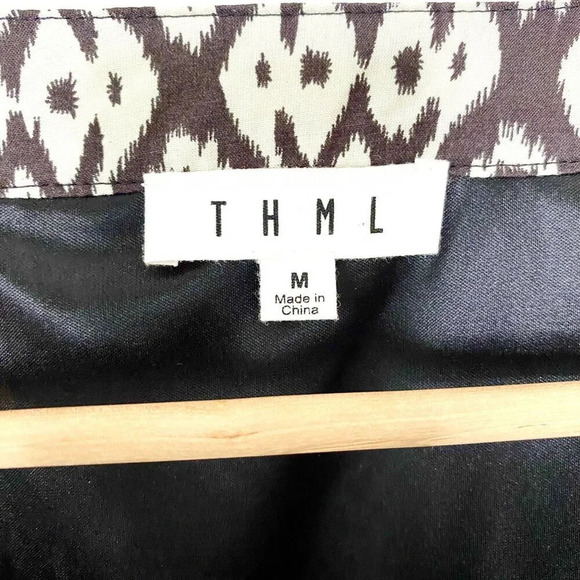 THML Embroidered Boho Tribal Sleeveless Women's Dress Medium V-Neck Tassels - Picture 6 of 9